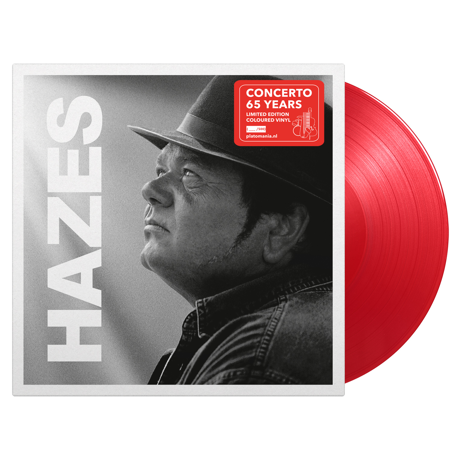 HAZES, ANDRE - HAZES -CONCERTO 65 JAAR, TRANSPARANT ROOD VINYL-