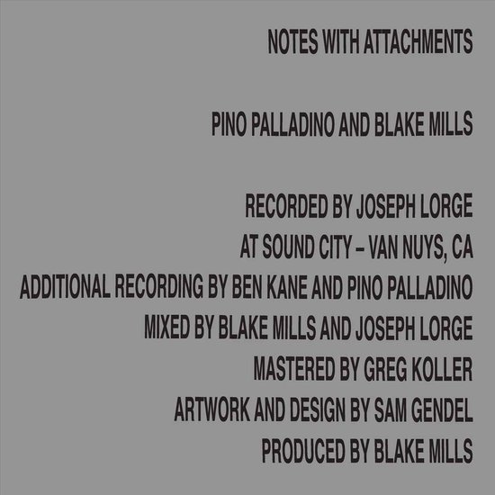 PINO PALLADINO, BLAKE MILLS - NOTES WITH ATTACHMENTS
