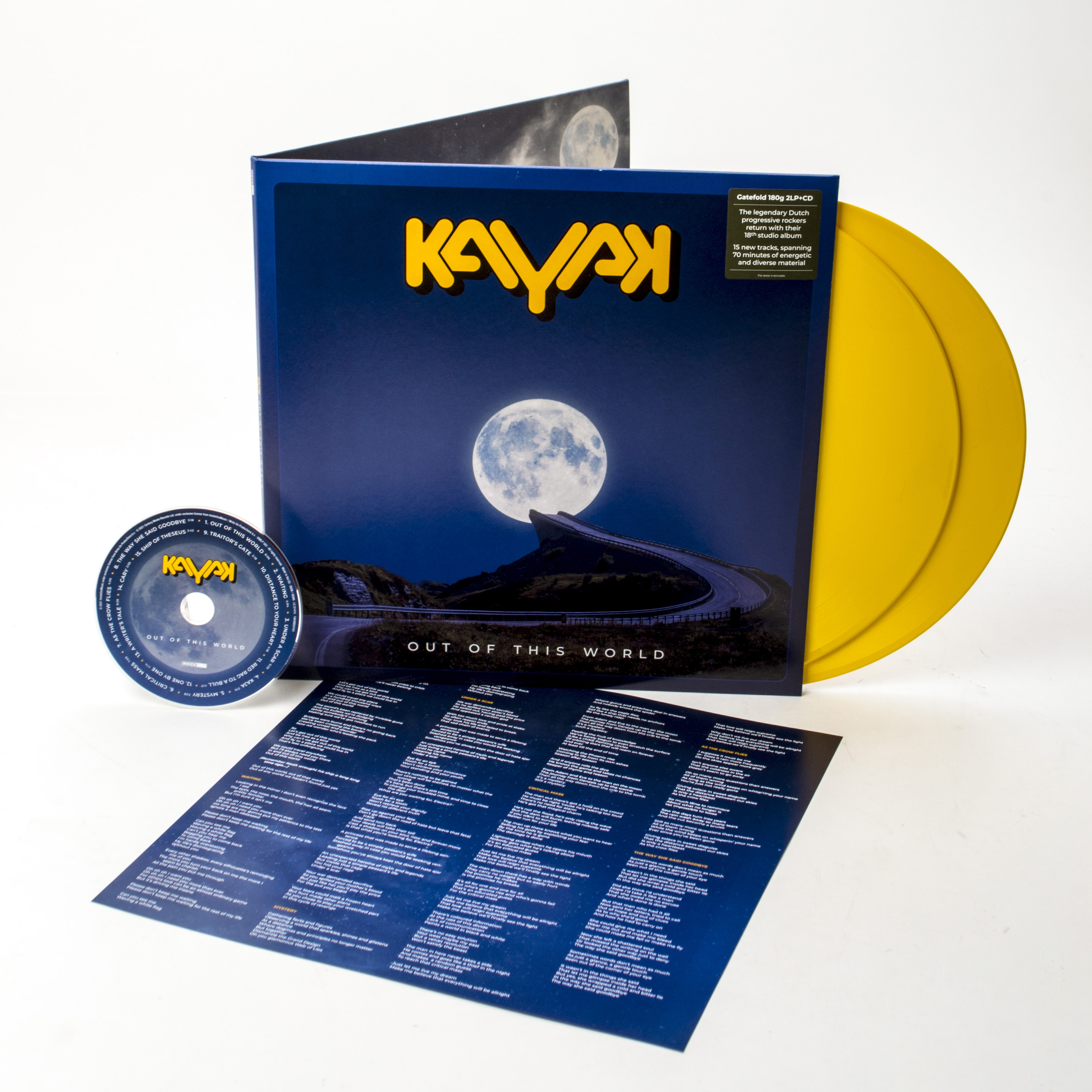 KAYAK - OUT OF THIS WORLD / YELLOW / 2LP+CD / 180GR. -COLOURED-