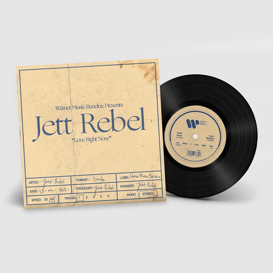 REBEL, JETT - LOVE RIGHT NOW 7INCH (LIMITED INDIE ONLY)