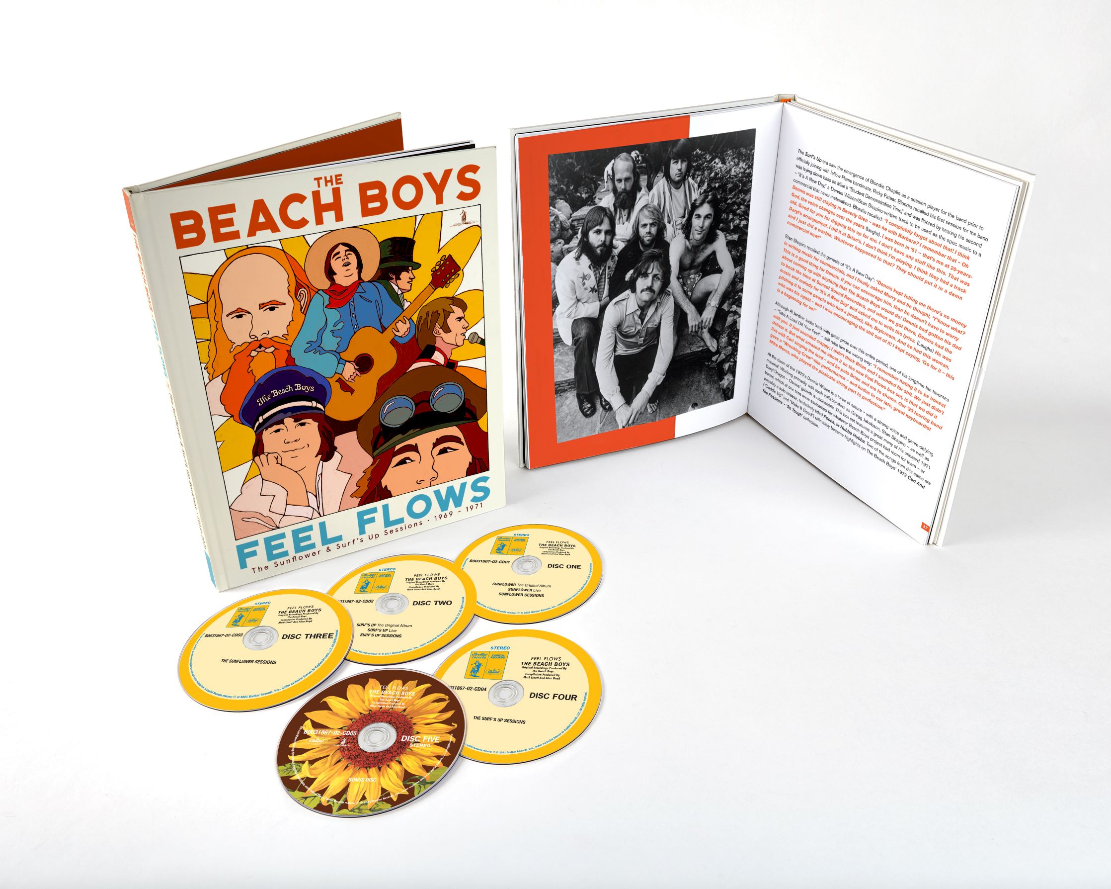 BEACH BOYS - "FEEL FLOWS" THE SUNFLOWER & SURF -5CD BOX-