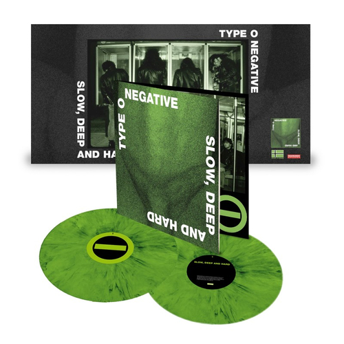 TYPE O NEGATIVE - SLOW, DEEP AND HARD AND HARD / GREEN & BLACK VINYL