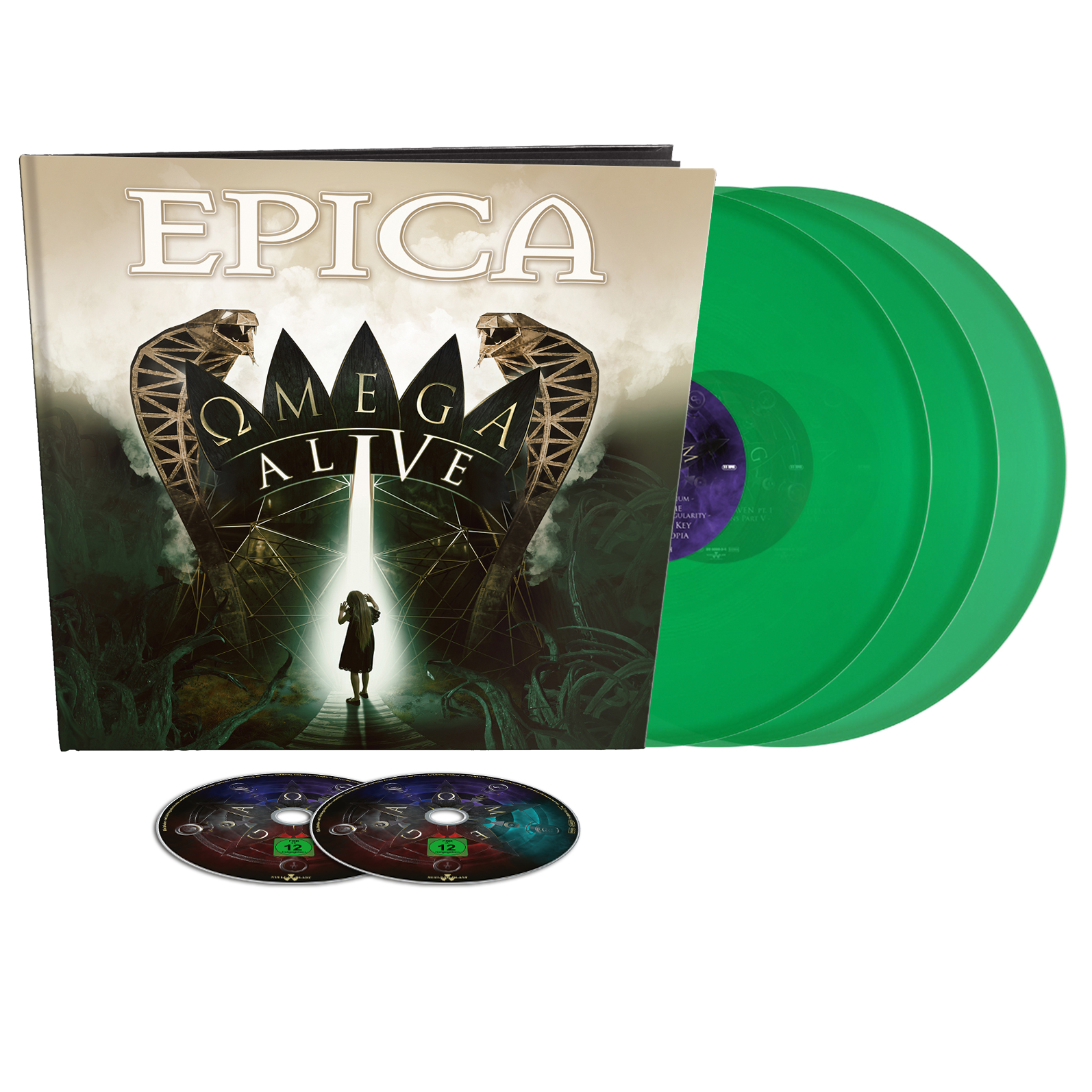 EPICA - OMEGA ALIVE -GREEN VINYL / 3LP+DVD+BLU-RAY BOX-