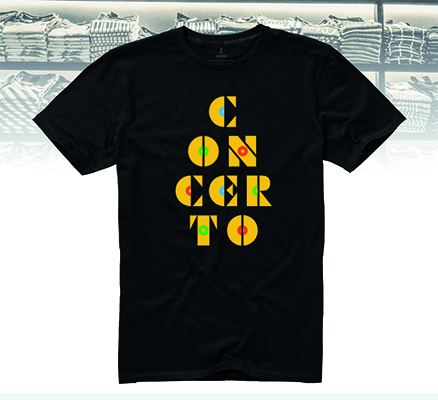CONCERTO - T-SHIRT YELLOW LOGO (LARGE)