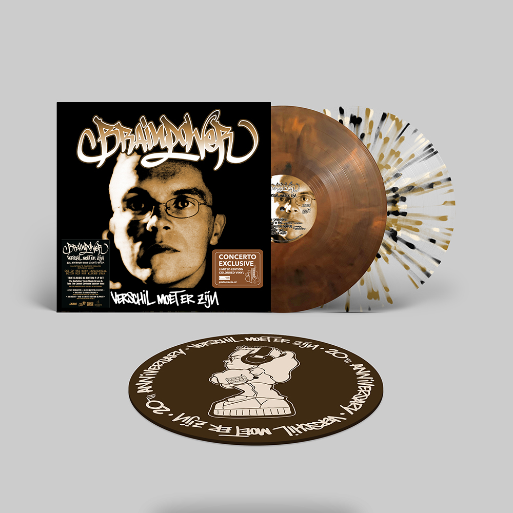 BRAINPOWER - VERSCHIL MOET ER ZIJN -BROWN/MARBLED- + SLIPMAT