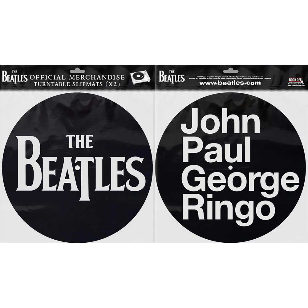 BEATLES - TURNTABLE SLIPMAT SET: DROP T LOGO & JPGR (X2)