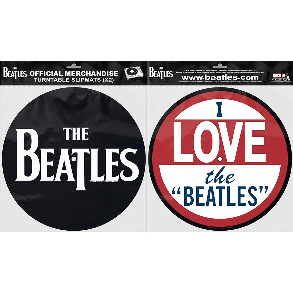 BEATLES - TURNTABLE SLIPMAT SET: DROP T LOGO & LOVE (X2)