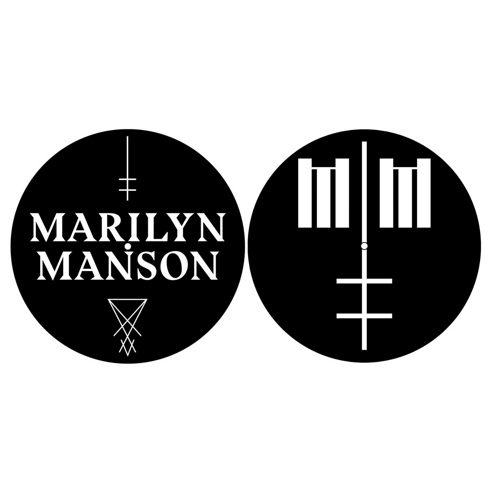 MARILYN MANSON - MARILYN MANSON TURNTABLE SLIPMAT SET: LOGO/CROSS (X2)