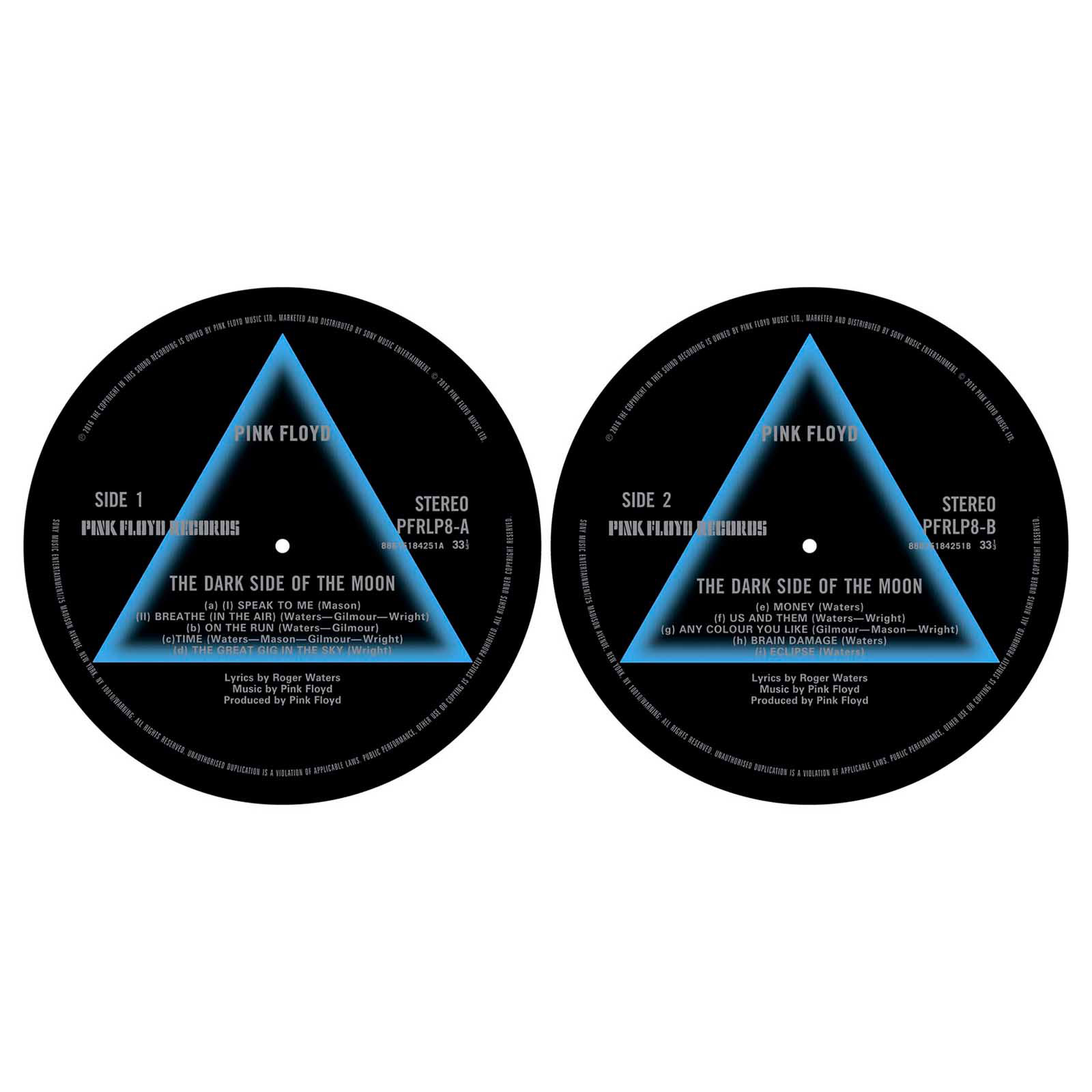 PINK FLOYD - TURNTABLE SLIPMAT SET: DARK SIDE OF THE MOON (X2)