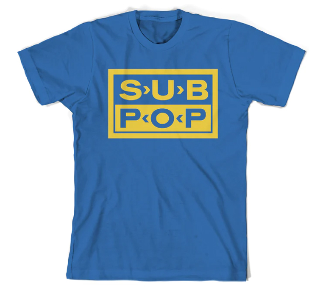 SUB POP - BLUE T LOGO YELLOW & BLUE - S