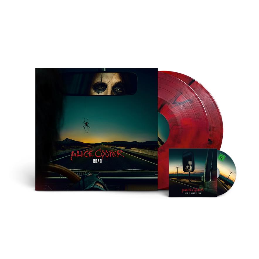 COOPER, ALICE - ROAD -RED MARBLED VINYL + DVD-