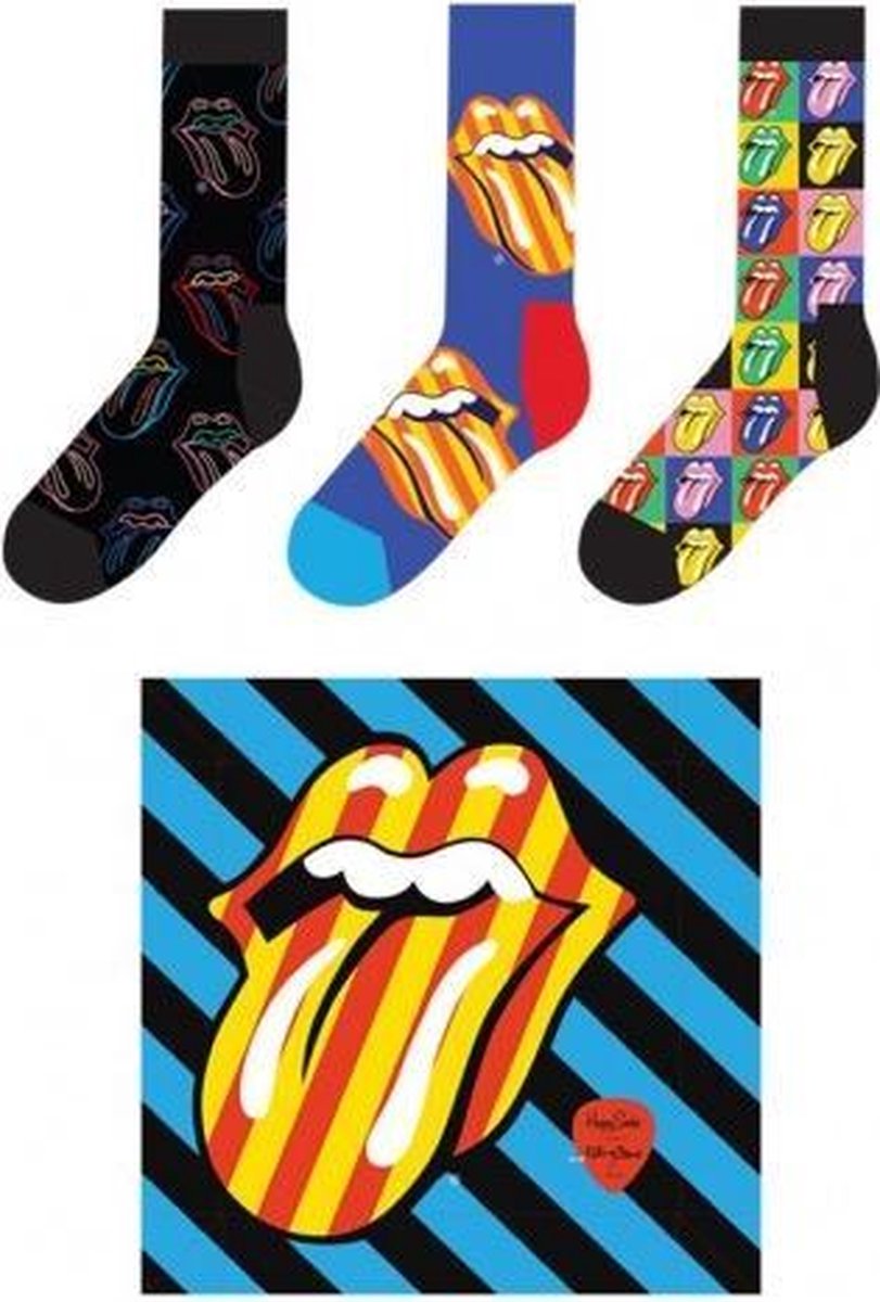 ROLLING STONES - ROLLING STONES SOCK BOX 3 PACK GIFTBOX 36-40 HAPPY SOCK