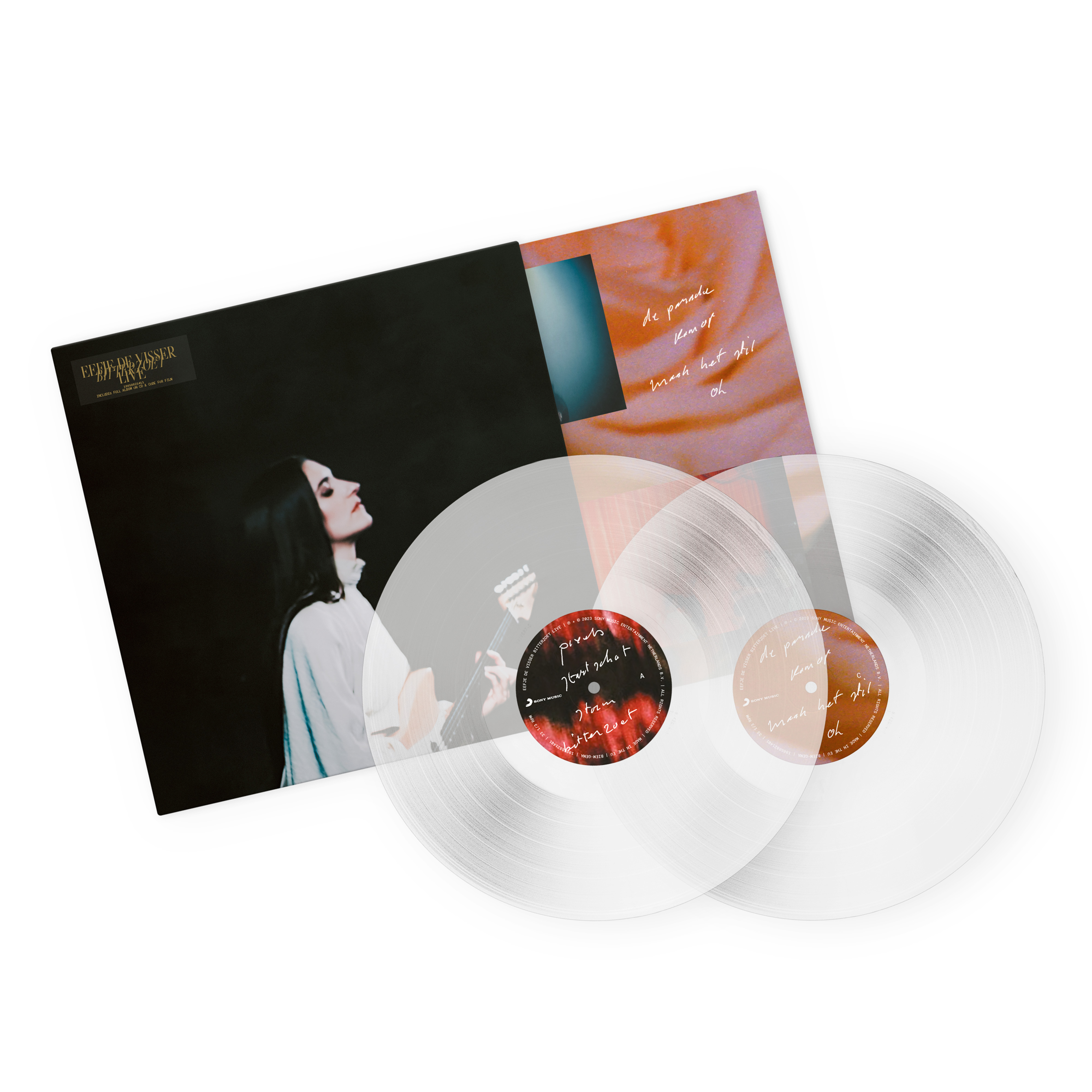 VISSER, EEFJE DE - BITTERZOET LIVE  -2LP+CD- TRANSPARENT WHITE VINYL-