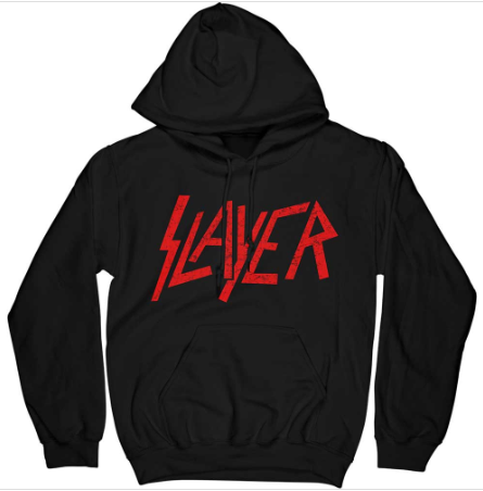 SLAYER - HOODIE DISTRESSED LOGO -LARGE-