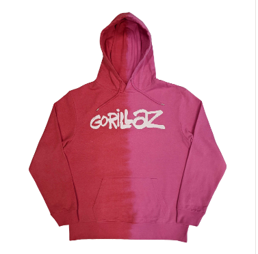 GORILLAZ - HOODIE TWO-TONE BRUSH LOGO -LARGE-