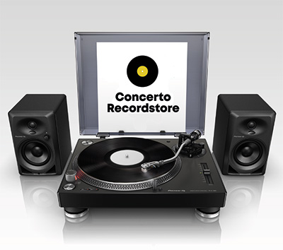 PIONEER - PLATENSPELER: PLX-500-K + DM-50D SPEAKERS =BLACK=