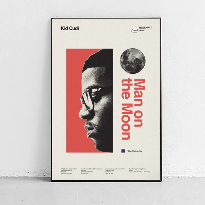 KID CUDI - MAN ON THE MOON -SANDGRAIN POSTER 40X60-