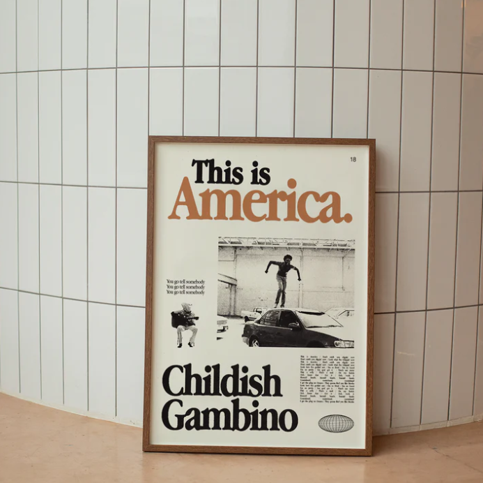 CHILDISH GAMBINO - THIS IS AMERICA -SANDGRAIN POSTER 40X60-