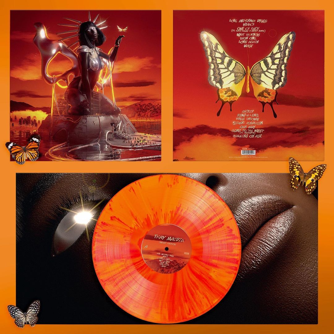 MAIDZA, TKAY - SWEET JUSTICE -ORANGE/RED SWIRL-