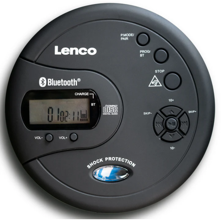 LENCO - PORTABLE CD SPELER BLUETOOTH CD-MP3 SPELER MET ANTI-SHT
