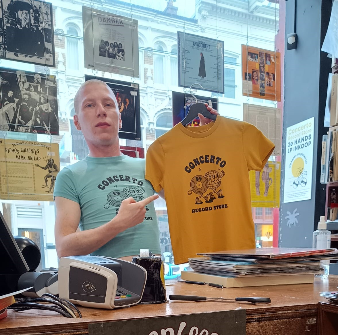 CONCERTO - SMILEY KIDS T-SHIRT 5/6 JAAR TEAL/GROENBLAUW