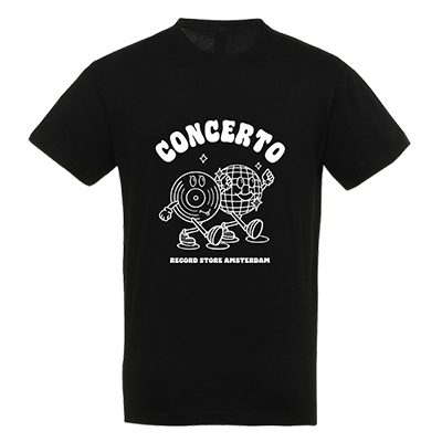 CONCERTO - SMILEYS T-SHIRTS (MEDIUM) -BLACK- FRONT/BACK