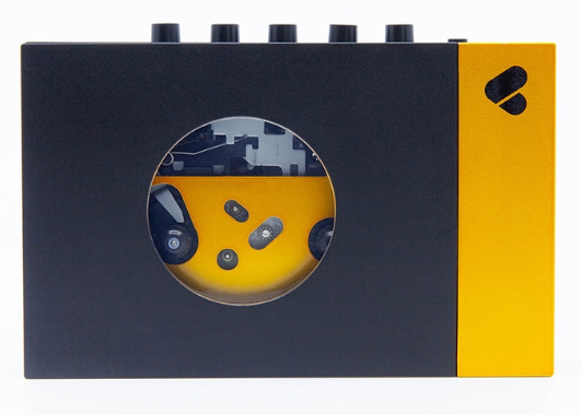CASSETTE SPELER - PORTABLE BT CASSETTE PLAYER BLACK YELLOW