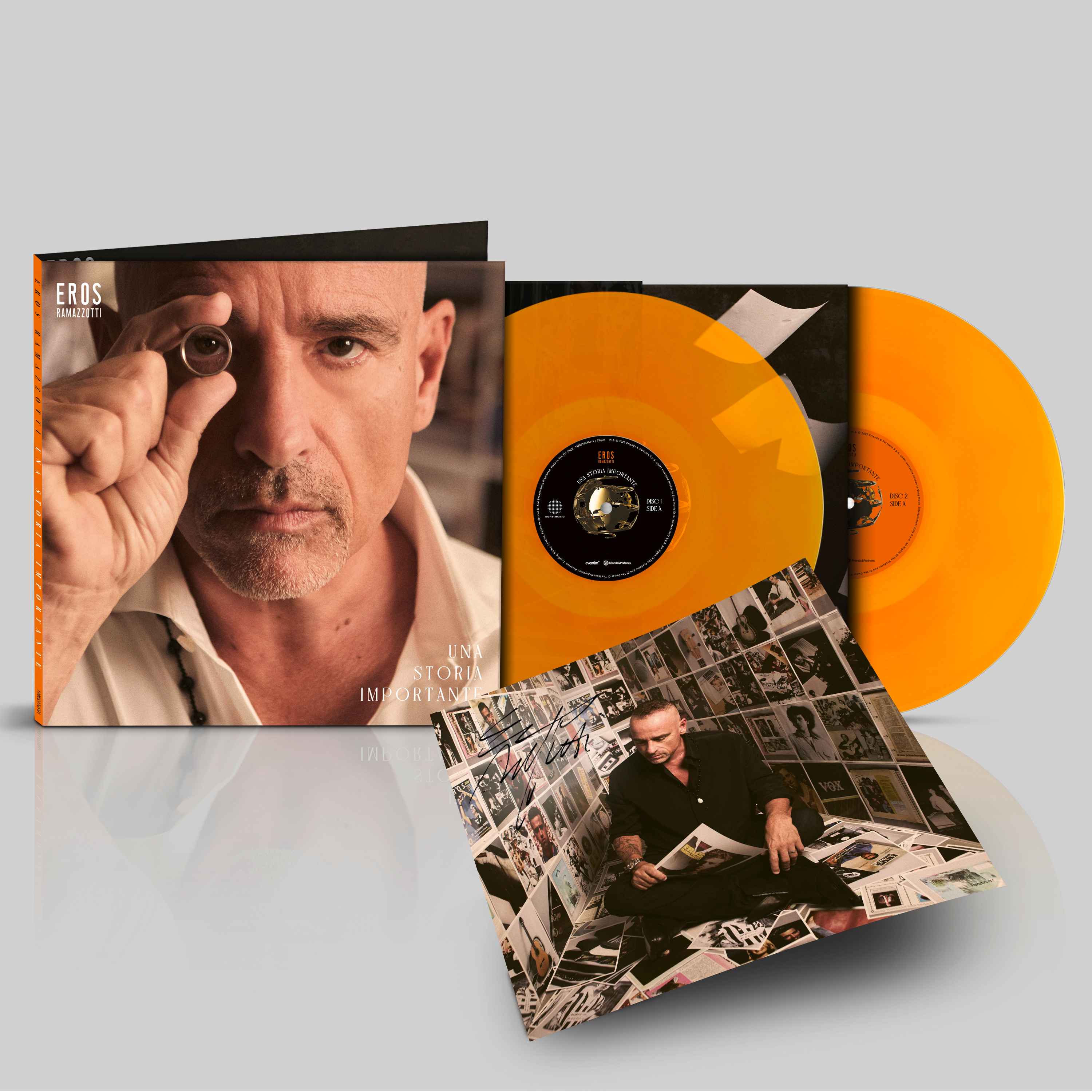 RAMAZZOTTI, EROS - UNA STORIA IMPORTANTE -ITALIAN COLOURED VINYL SIGNED-