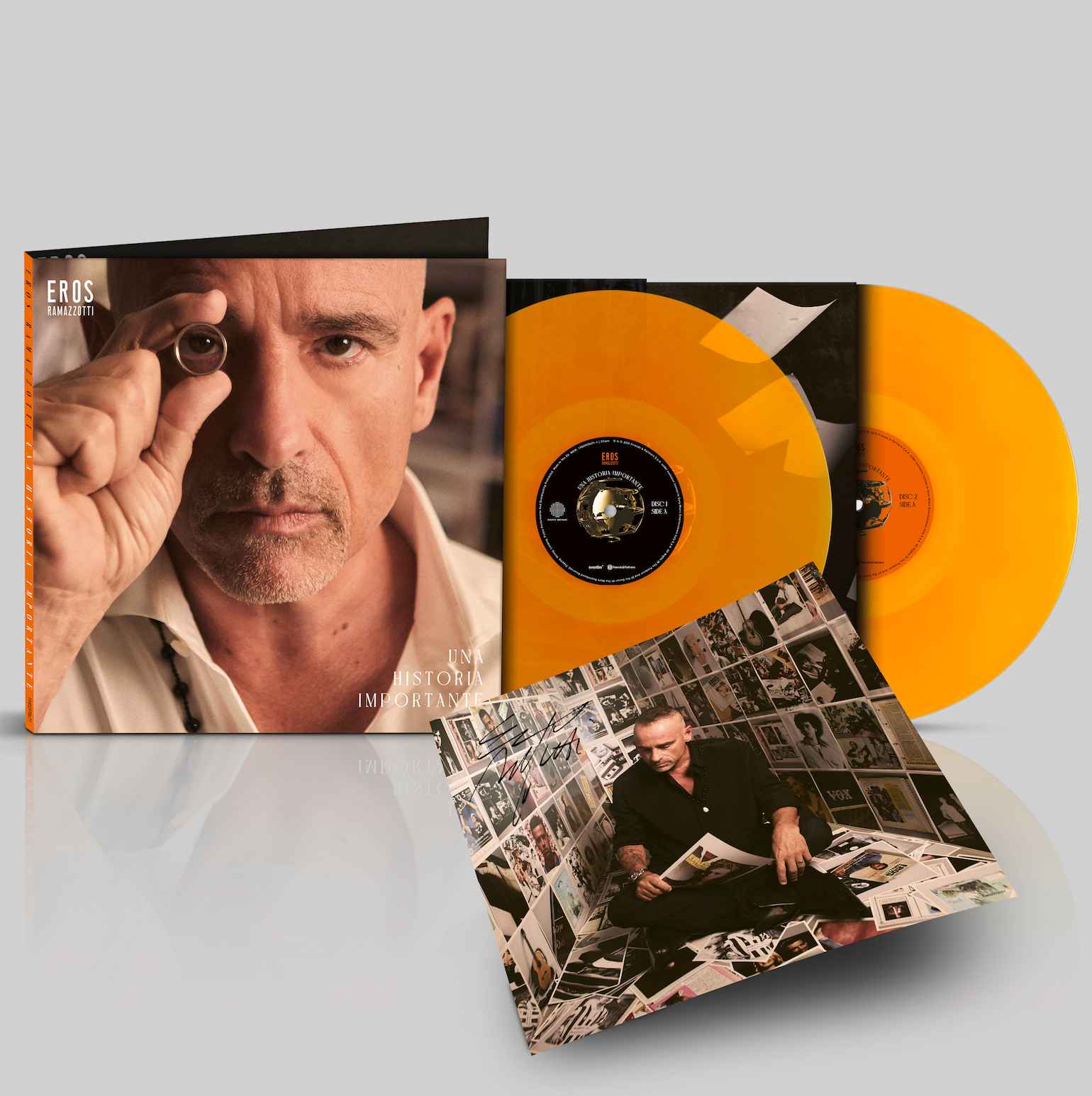 RAMAZZOTTI, EROS - UNA STORIA IMPORTANTE -SPANISH ED/COLOURED VINYL SIGNED