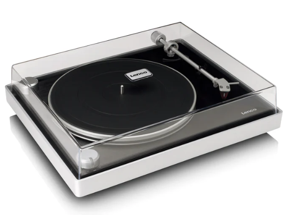 LENCO - PLATENSPELER L-455BK + 2M RED (ALUMINIUM)