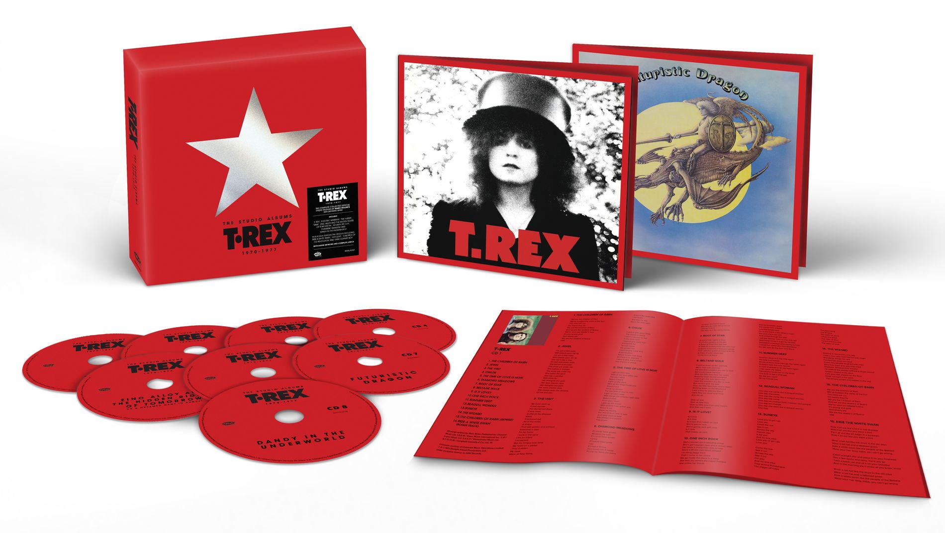 T. REX - THE STUDIO ALBUMS 1970 - 1977