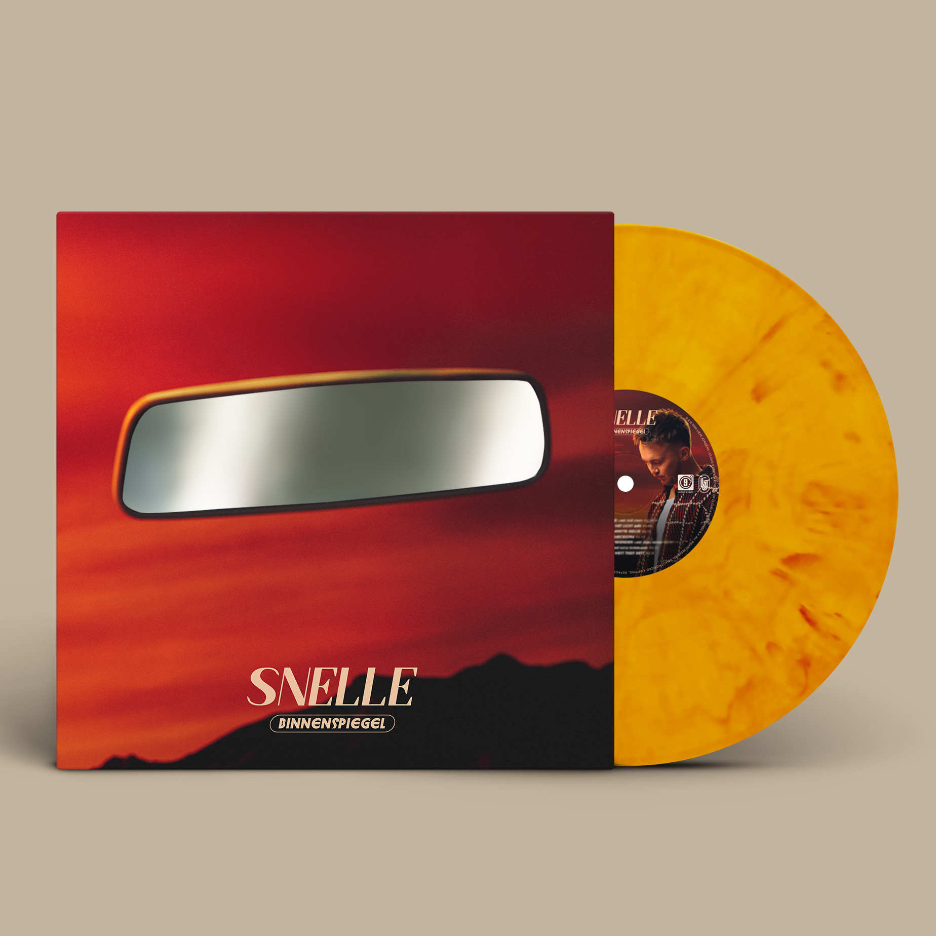 SNELLE - BINNENSPIEGEL -YELLOW FLAME VINYL-