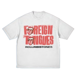 ROLLING STONES - FOREIGN TONGUES EXCLUSIVE SHIRT WHITE -S-