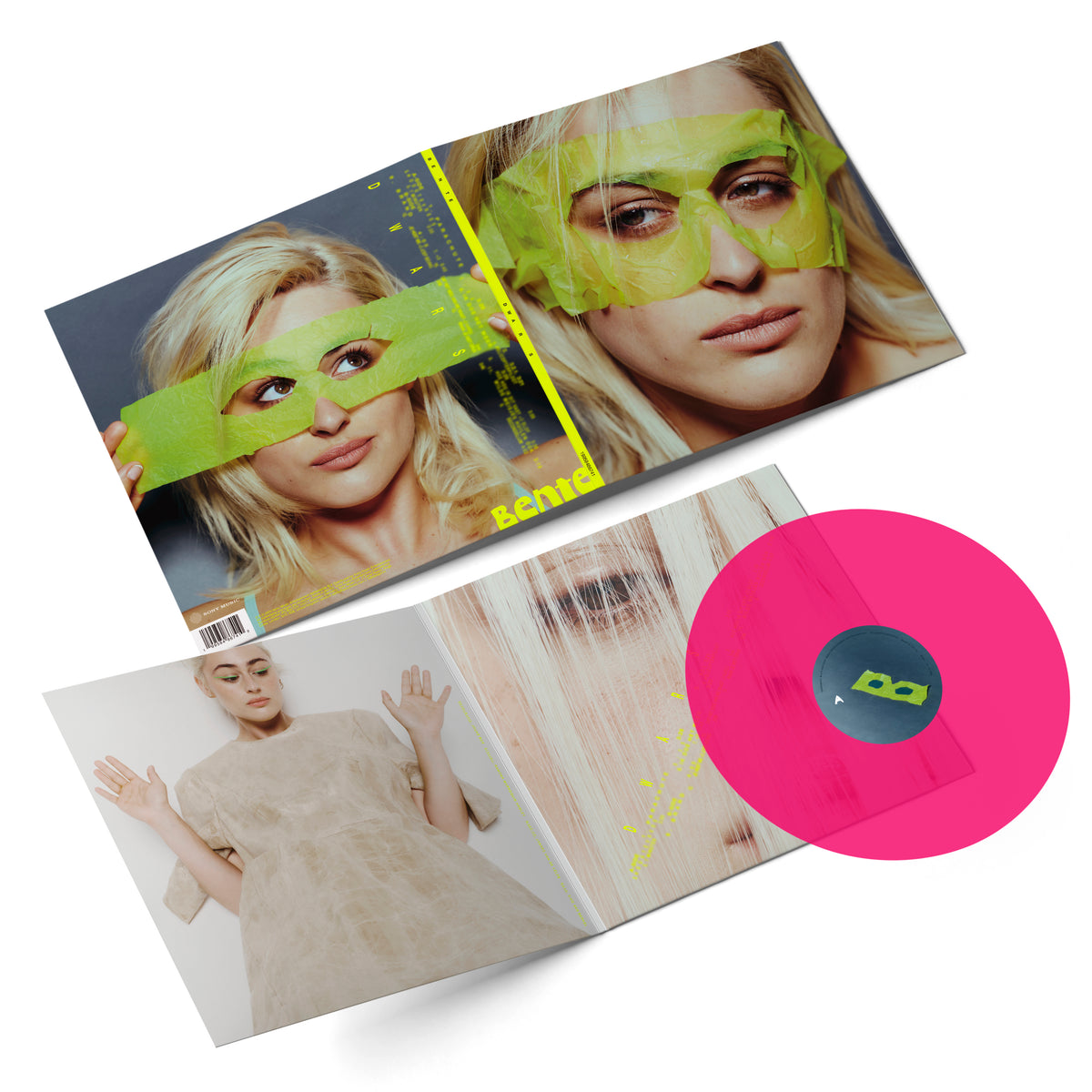 BENTE - DWARS -TRANSPARENT NEON PINK-